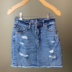 Denim mini skirt